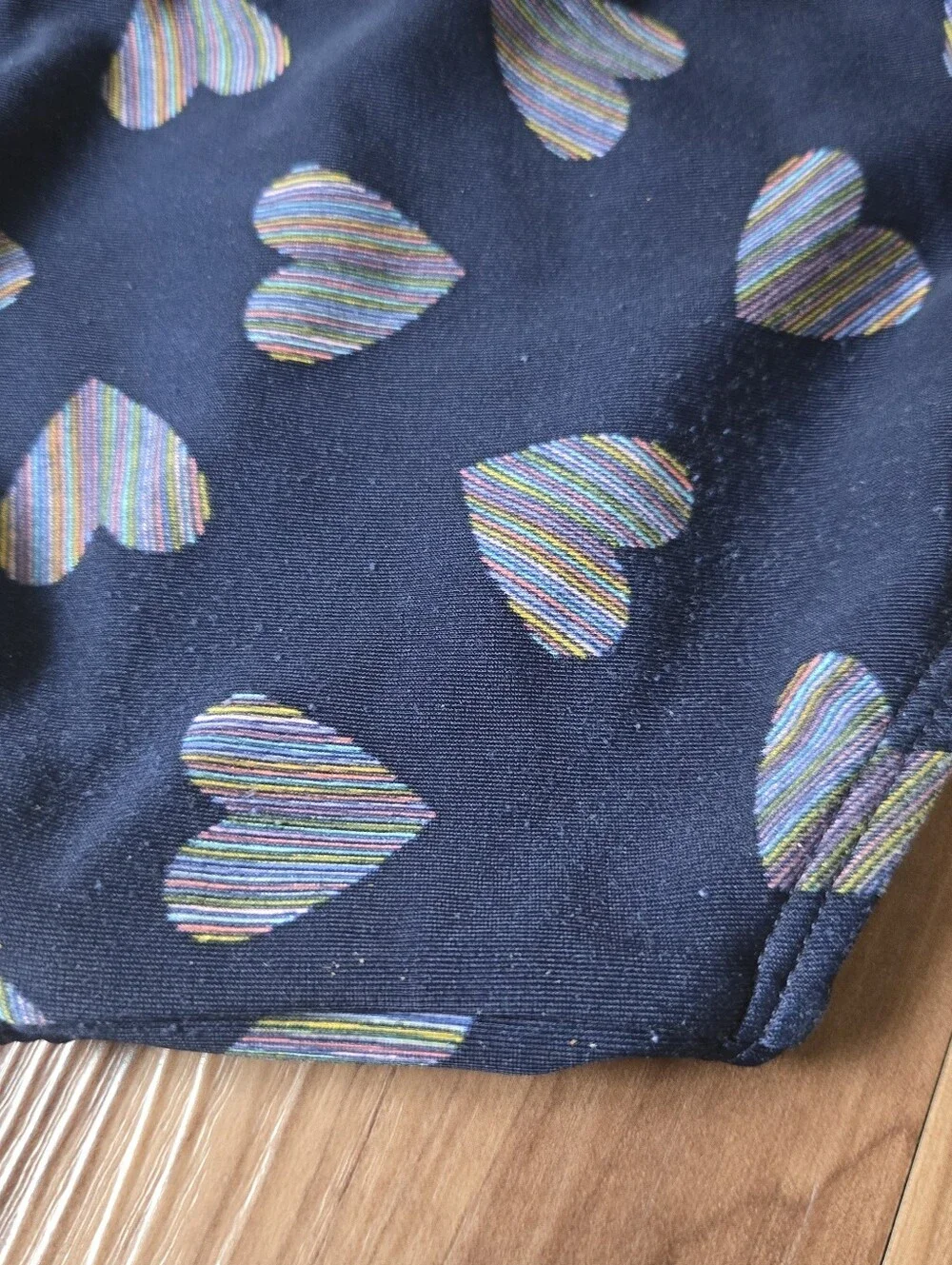 Cat & Jack 4T Navy Multicolor Heart Girls' Two-Piece Rashguard Swim Set VGUC